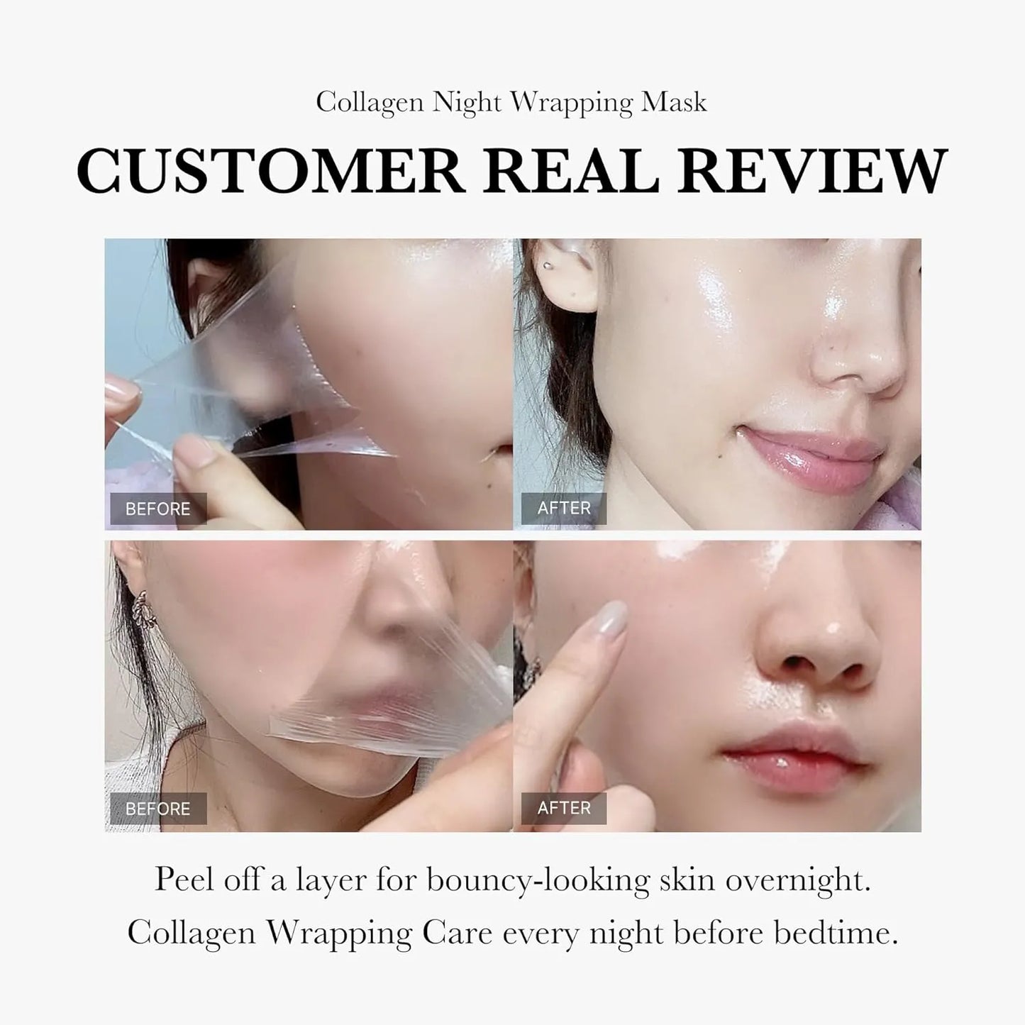 🌙 Collagen Night Wrapping Peel-Off Mask – Wake Up to Radiant, Youthful Skin! ✨
